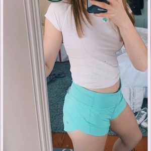 mint green lululemon shorts